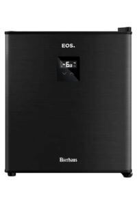 Frente da cervejeira Eos Bierhaus 48 litros, frost-free-ece51 porta fechada, controle digital externo, funções Turbo Freeze e Eco-Férias, ideal para armazenar suas bebidas com economia de energia.