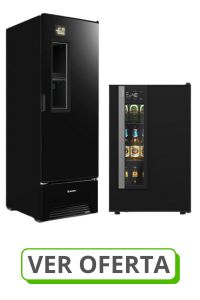 Geladeira Metalfrio para cervejas artesanais, porta de vidro duplo e controle digital